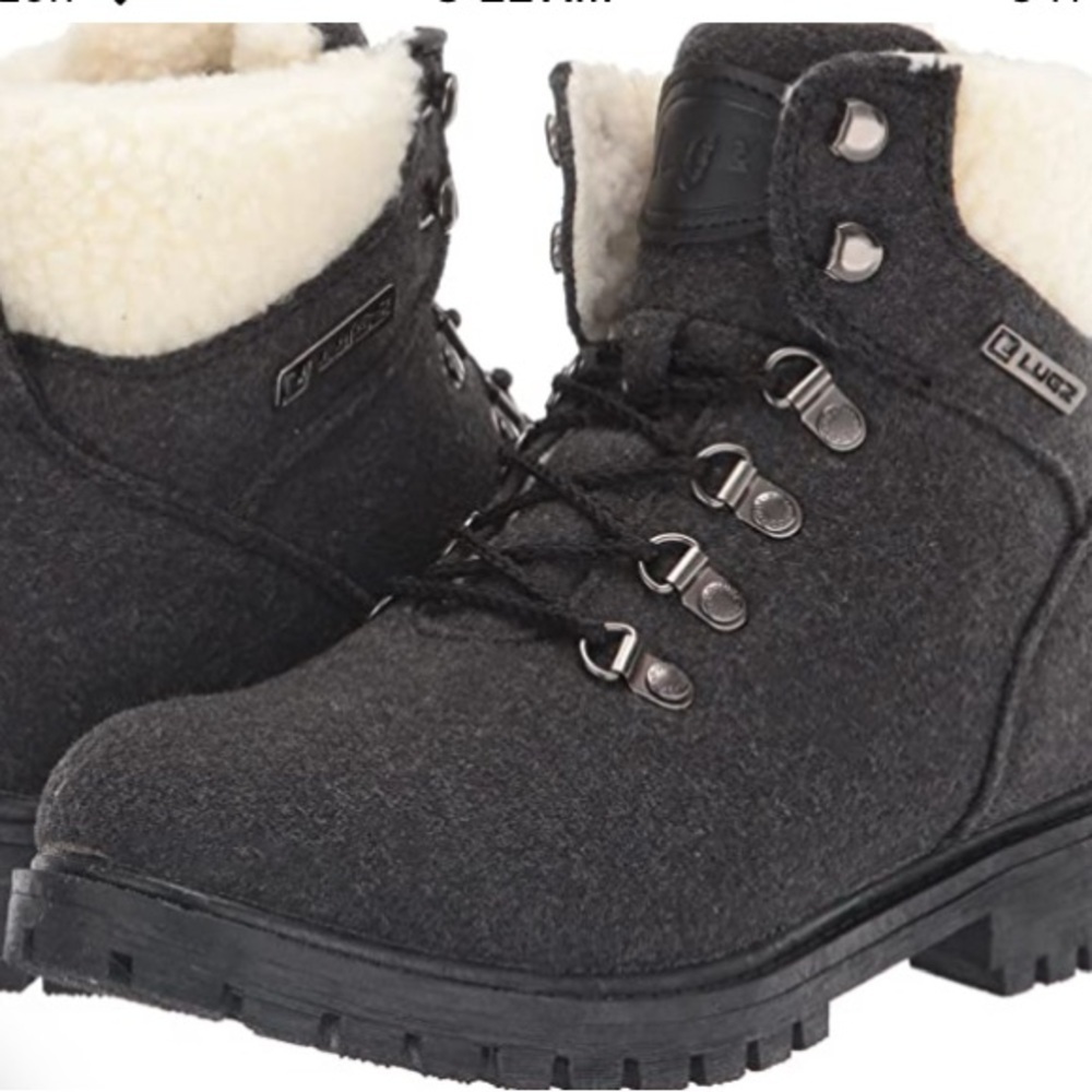 NWT Lugz Women's Grotto Fleece Slip Resistant Fashion Boots in Dark Grey - Picture 1 of 12